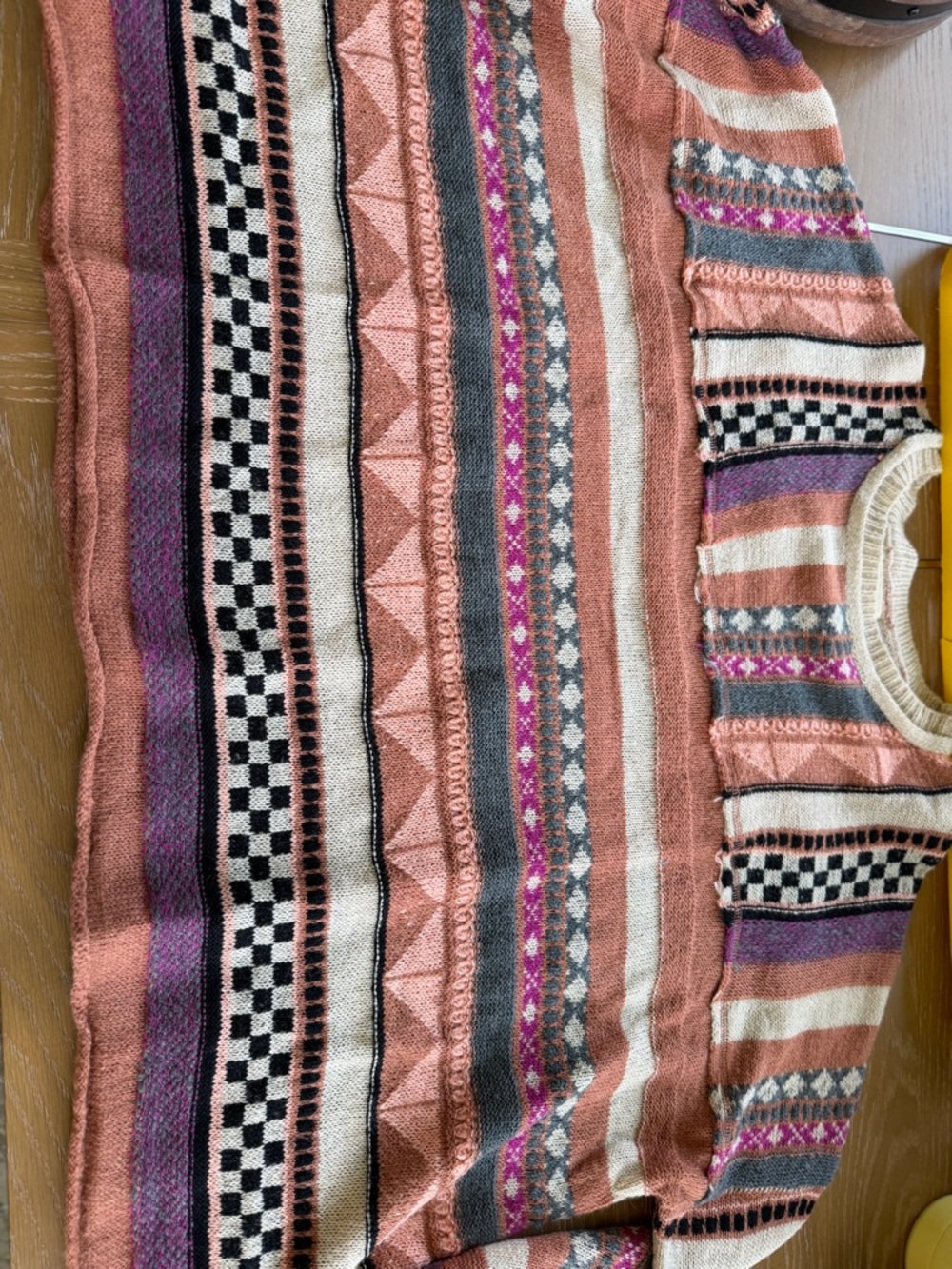 Jade Multicolor Striped & Geometric Knit Sweater